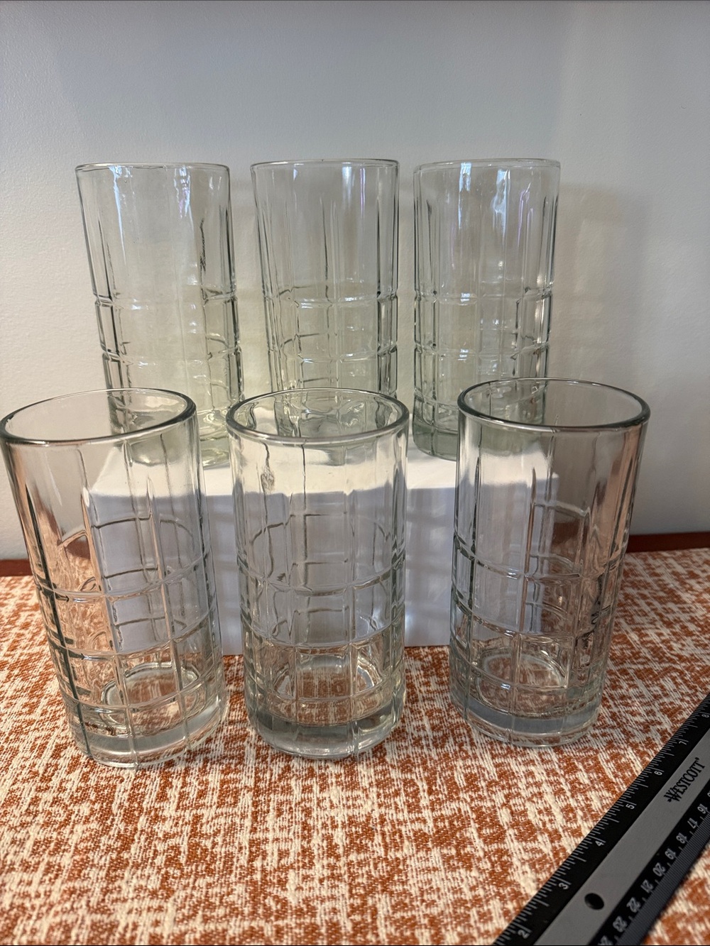 Anchor Hocking Tartan Manchester Set of (4) Drinking Glasses Tumblers 16 Oz